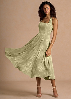 Vestido Celadón Midi Adelise image4