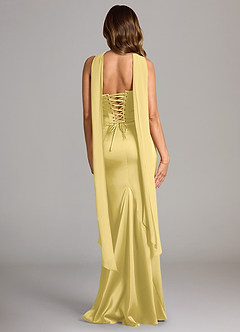 Azazie Sorrel Vestidos de damas de honor Vestido de Canario de Satén Elástico de Corte Sirena Convertible con Sin tirantes image3