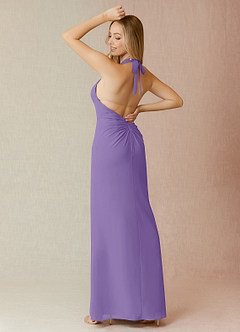 Azazie Yessi Brautjungfernkleider Etui Plissee Chiffon Kleid Tahiti image2