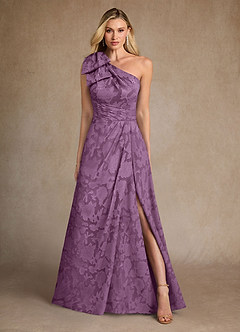 Azazie Easton Mother of the Bride Dresses Wisteria Ball-Gown One Shoulder Floral Burnout Dress image1