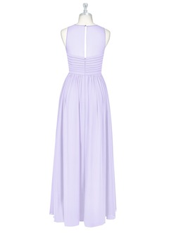 Azazie Nina Brautjungfernkleider A-Linie Plissee Chiffon Kleid Flieder image7