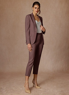 front Kennedy Espresso Refined Weave Performance Dress Pants