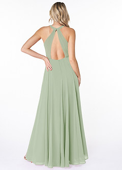 Azazie Amalfi Bridesmaid Dresses A-Line Pleated Chiffon Floor-Length Dress image2