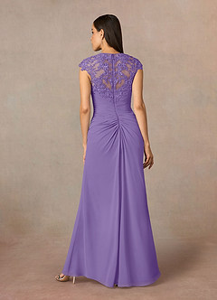 Azazie Birdie Mother of the Bride Dresses Tahiti A-Line Queen Anne Sequins Chiffon Dress image5
