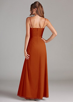 Azazie Aliani Bridesmaid Dresses Paprika Sheath Strapless Chiffon Convertible Dress image3