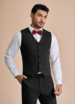 front William Noir Gilet de costume