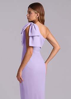 Azazie Yuanna Bridesmaid Dresses Lilac Mermaid One Shoulder Chiffon Dress image8