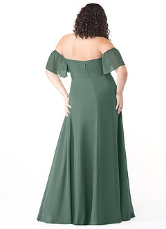Azazie Sue Bridesmaid Dresses Sea Moss A-Line Off the Shoulder Chiffon Convertible Dress image8