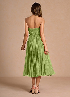 Lyanna Green Multi Pleated Midi Dress image3