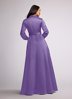 Azazie Ruth Mother of the Bride Dresses Tahiti A-Line Lace Matte Satin Dress image4