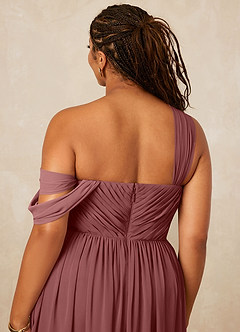 Christian Siriano Bridal for Azazie 1014 Brautjungfernkleider A-Linie Schulterfrei Chiffon Kleid Amethyst image16