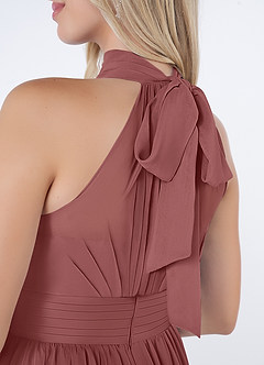 Azazie Iman Brautjungfernkleider A-Linie A-Linie Gerüscht Chiffon Kleid Amethyst image7