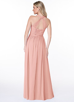 Azazie Jaclyn Bridesmaid Dresses Rosette A-Line Pleated Chiffon Dress image4