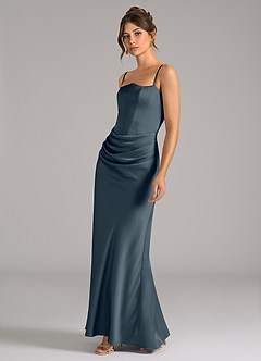 Azazie Debby Bridesmaid Dresses Twilight Mermaid Strapless Stretch Satin Convertible Dress image6