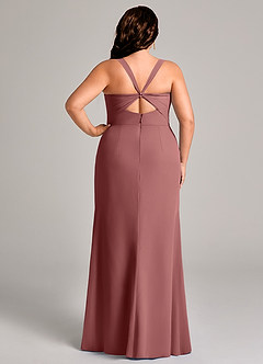 Azazie Mero Bridesmaid Dresses Amethyst Sheath Pleated Chiffon Dress image10