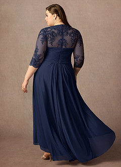 Azazie Anne Mother of the Bride Dresses Dark Navy Sheath Sweetheart Sequins Lace Dress image16