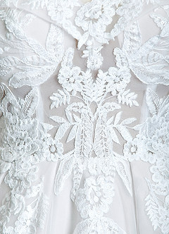 Azazie Becca Wedding Dresses Diamond White A-Line Sweetheart Neckline Tulle Dress image7