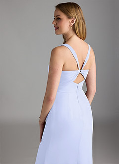 Azazie Mero Bridesmaid Dresses Lavender Sheath Pleated Chiffon Dress image4
