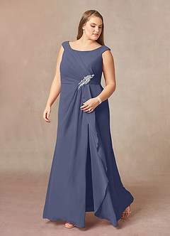Azazie Yarrow Mother of the Bride Dresses Stormy A-Line Pleated Chiffon Dress image9