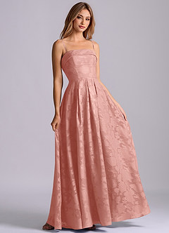 Azazie Lucienne Abiti da Damigella Abito A-Line in Burnout Floreale Senza Cinturino Rosetta image6