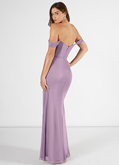 Azazie Kit Final Sale Wisteria Mermaid Off the Shoulder Mesh Dress image4