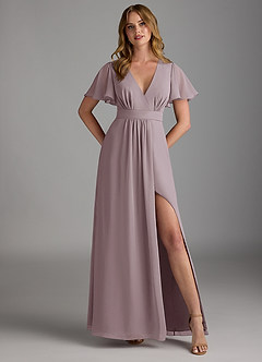 Azazie Zaniah Bridesmaid Dresses Dusk A-Line Chiffon Dress image1