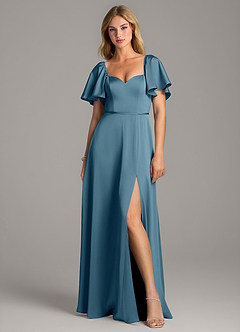 Azazie Chloe Bridesmaid Dresses Bermuda A-Line Sweetheart Neckline Stretch Satin Dress image4