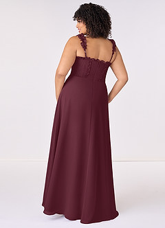 Barbie ♥ Azazie Final Sale Cabernet A-Line Sweetheart Neckline Chiffon Dress image7