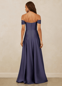 Christian Siriano Bridal for Azazie 1002 Bridesmaid Dresses Stormy A-Line Off the Shoulder Stretch Satin Convertible Dress image6