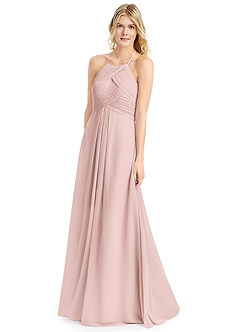 pink gold bridesmaid dresses