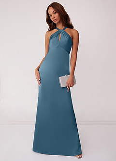 Barbie ♥ Azazie Bridesmaid Dresses Bermuda Sheath Stretch Satin Dress image1