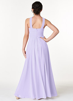 Azazie Kaleigh A-Line Pleated Chiffon Floor-Length Junior Bridesmaid Dress image2