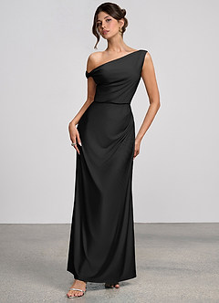 Elowen Black Stretch Knit Maxi Dress image2