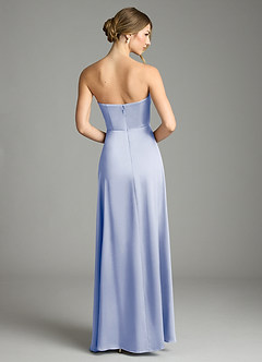 Azazie Wren Bridesmaid Dresses Ice A-Line Strapless Stretch Satin Convertible Dress image7
