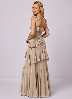 Barbie ♥ Azazie Bridesmaid Dresses Taupe A-Line Sweetheart Neckline Chiffon Dress image2