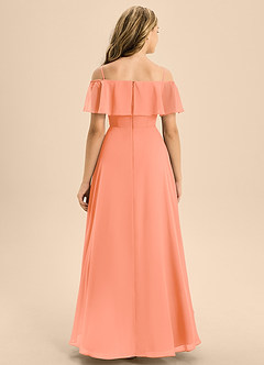 Azazie Maggie Junior Sunset A-Line Off the Shoulder Chiffon Dress image6