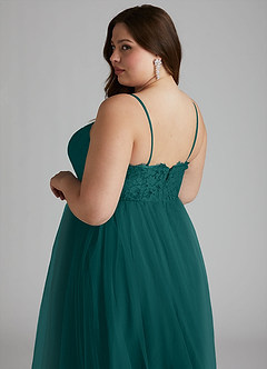 Azazie Roni Bridesmaid Dresses Peacock A-Line Sweetheart Neckline Tulle Convertible Dress image8