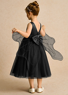 Azazie Pear vestidos de niña de las flores Vestido de Negro de Tul de Princesa con Lazo image5