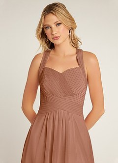 Azazie Claudia Bridesmaid Dresses Bronzer A-Line Sweetheart Neckline Chiffon Dress image5