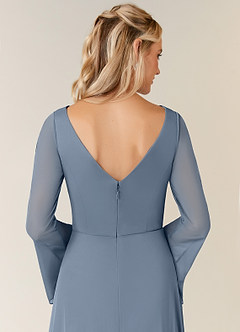 Azazie Teraso Final Sale Twilight A-Line Pleated Mesh Dress image6