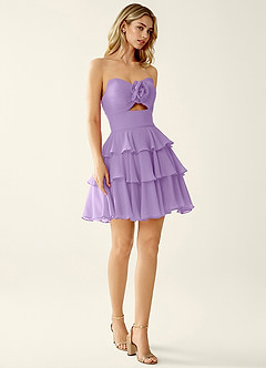 Orosecy Light Purple Mini Dress image3