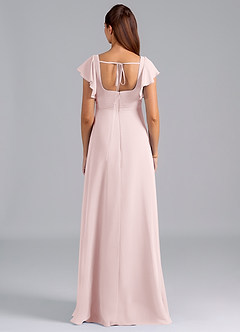 Azazie Bondi Maternity Bridesmaid Dresses A-Line Ruched Chiffon Floor-Length Dress image2