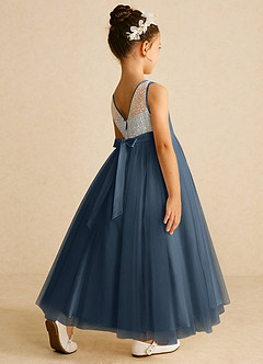 Azazie Tay Flower Girl Dresses Neptune A-Line Sequins Tulle Dress image5