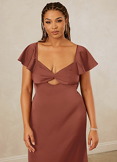 Christian Siriano Bridal for Azazie 1005 Bridesmaid Dresses Auburn Sheath Sweetheart Neckline Stretch Satin Dress image14