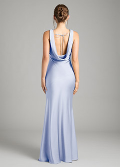 Azazie Rylina Bridesmaid Dresses Ice Mermaid Stretch Satin Dress image2