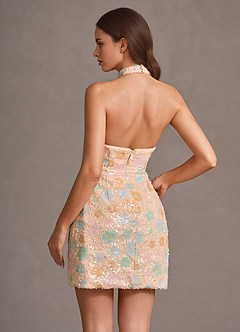 Beatrixa Champagne Mini-jurk image2