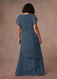 Azazie OHara Mother of the Bride Dresses Neptune A-Line V-Neck Chiffon Dress image14