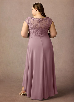 Azazie Irmeli Mother of the Bride Dresses Dusty Rose A-Line Lace Chiffon Dress image8