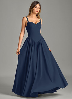 Azazie Evadina Suknie dla druhen Linia A Gorset Szyfon Do ziemi Sukienka image3