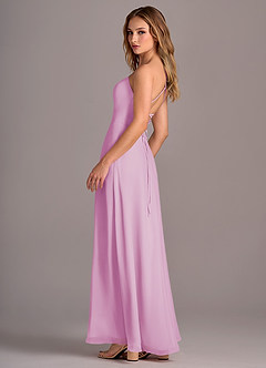 Azazie Mei Bridesmaid Dresses Candy Pink A-Line Chiffon Dress image5